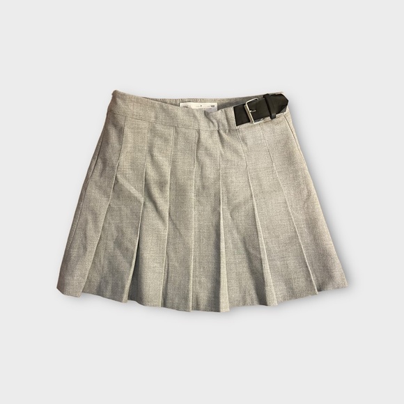 Zara Gray Pleated Skirt - Picture 1 of 4